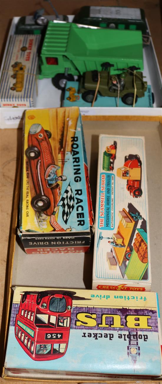 Boxed Dinky, boxed articulated lorry, set of 3 BBC items & 5 others